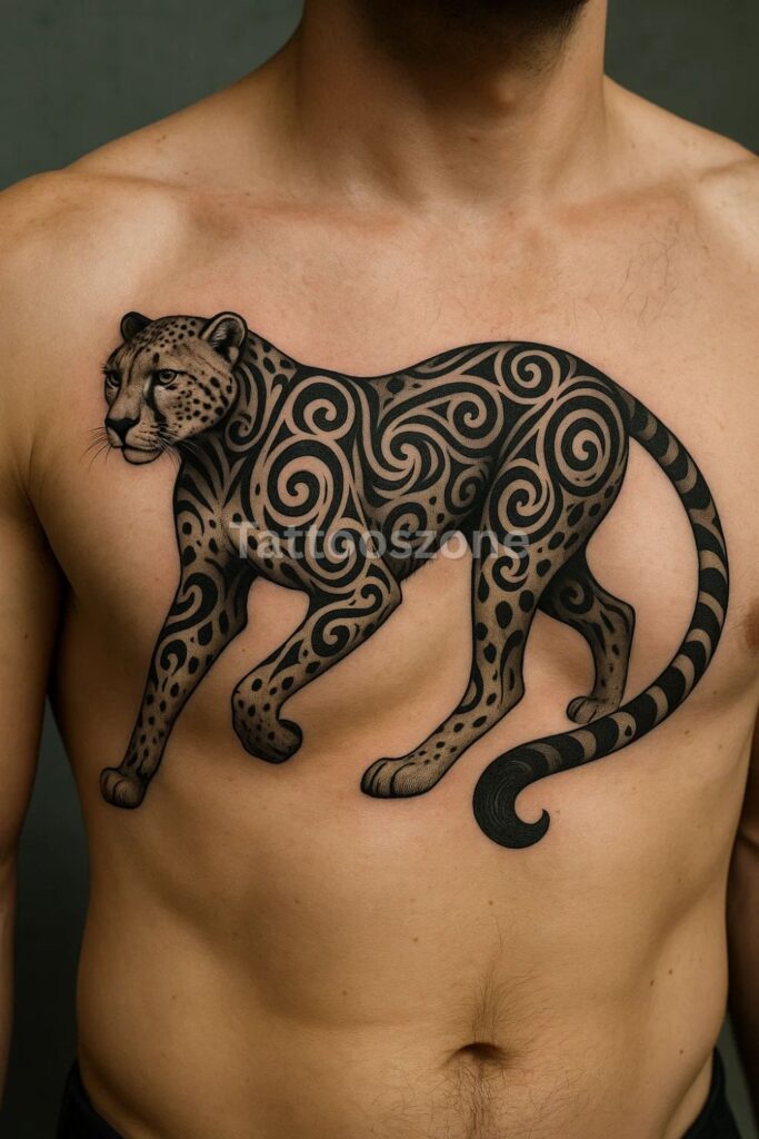 Cheetah with Tribal Accents