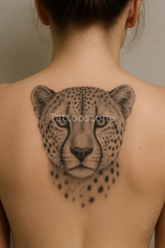 Dotwork Cheetah Face