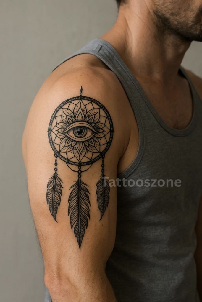 Dreamcatcher With Eye in the Center