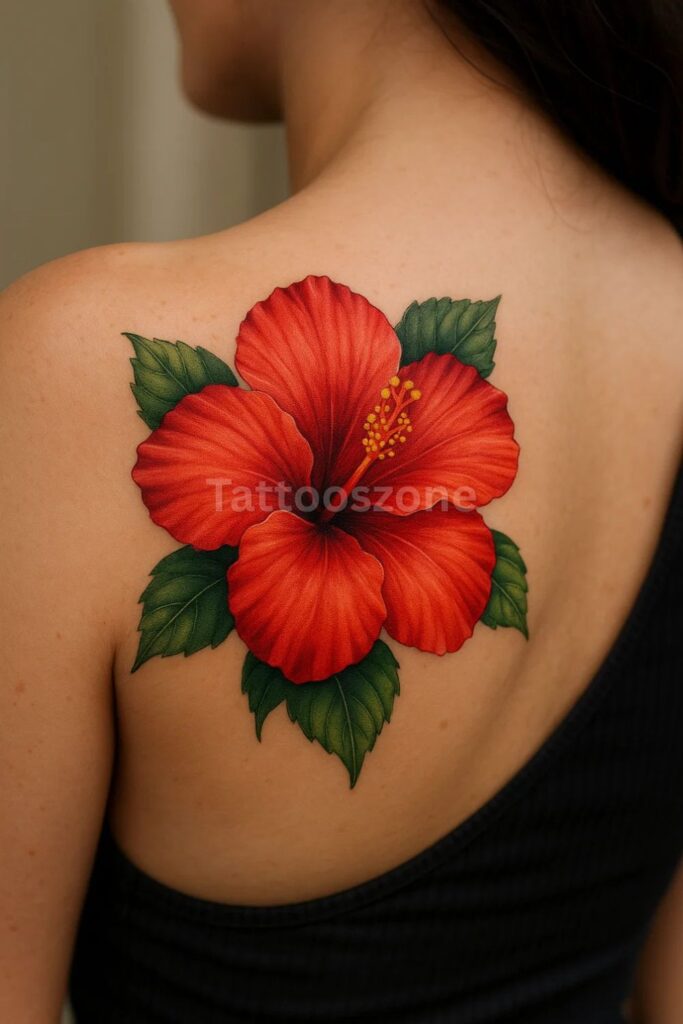Exotic Hibiscus Tattoo