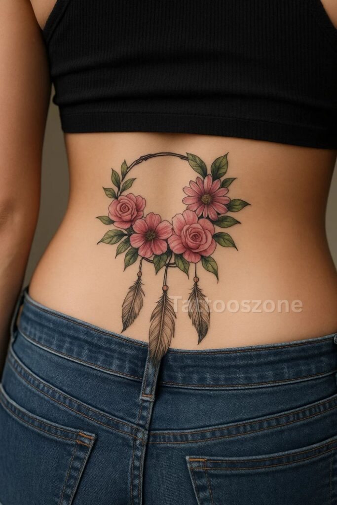 Floral Dreamcatcher Tattoo