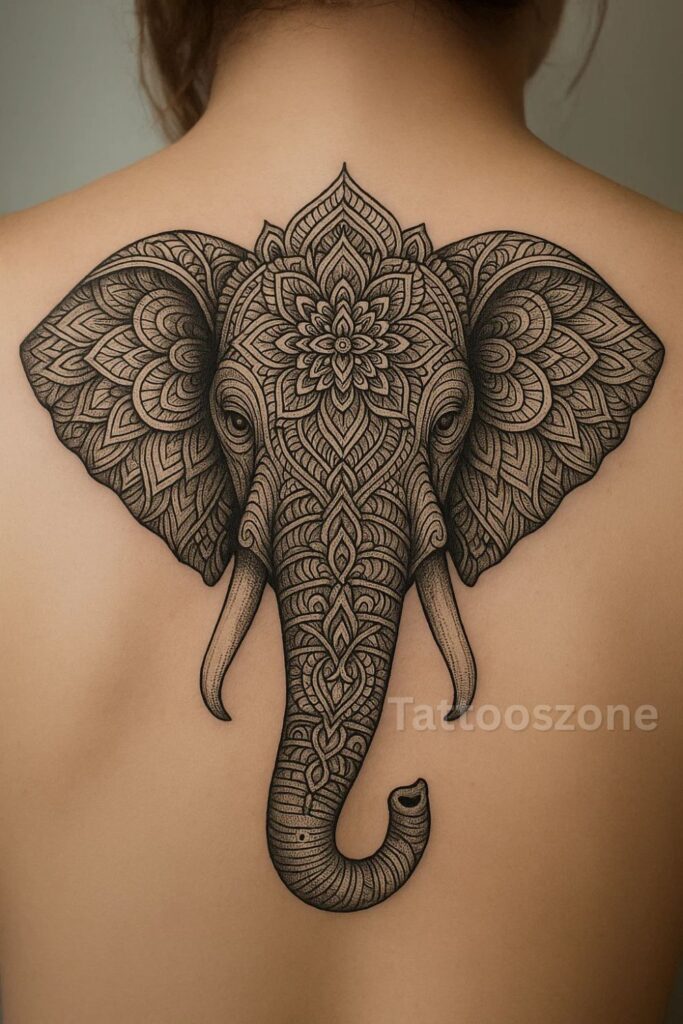 Mandala Elephant Tattoo