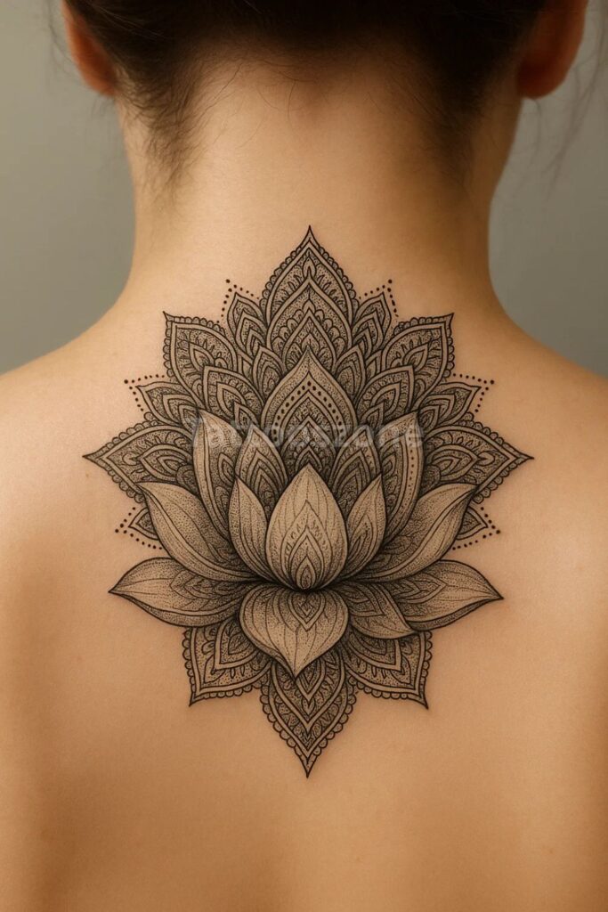 Mandala Lotus Fusion tattoo