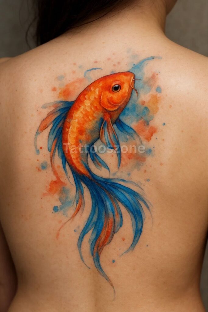Watercolor Koi in Motion