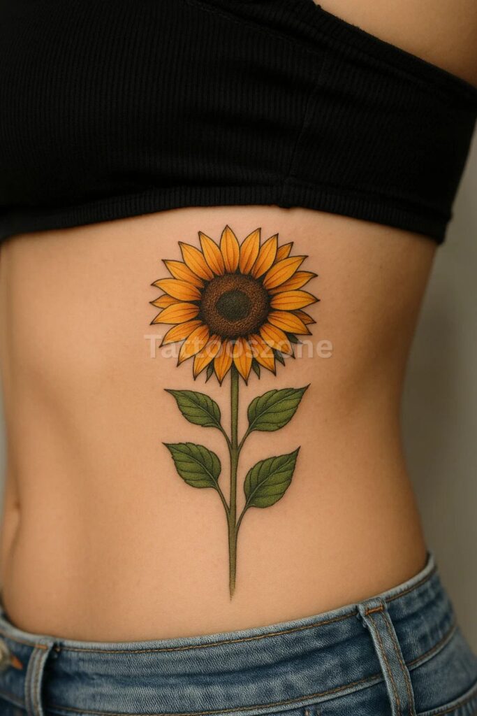 amazing sunflower tattoo