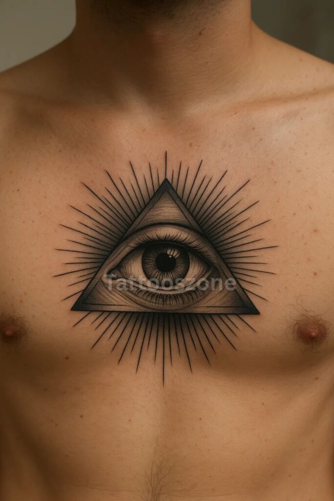hyper-realistic eye tattoo