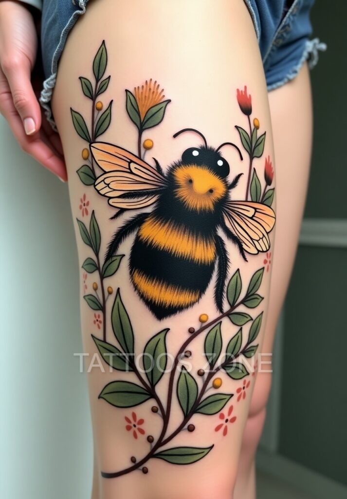 realstic bumble tattoo