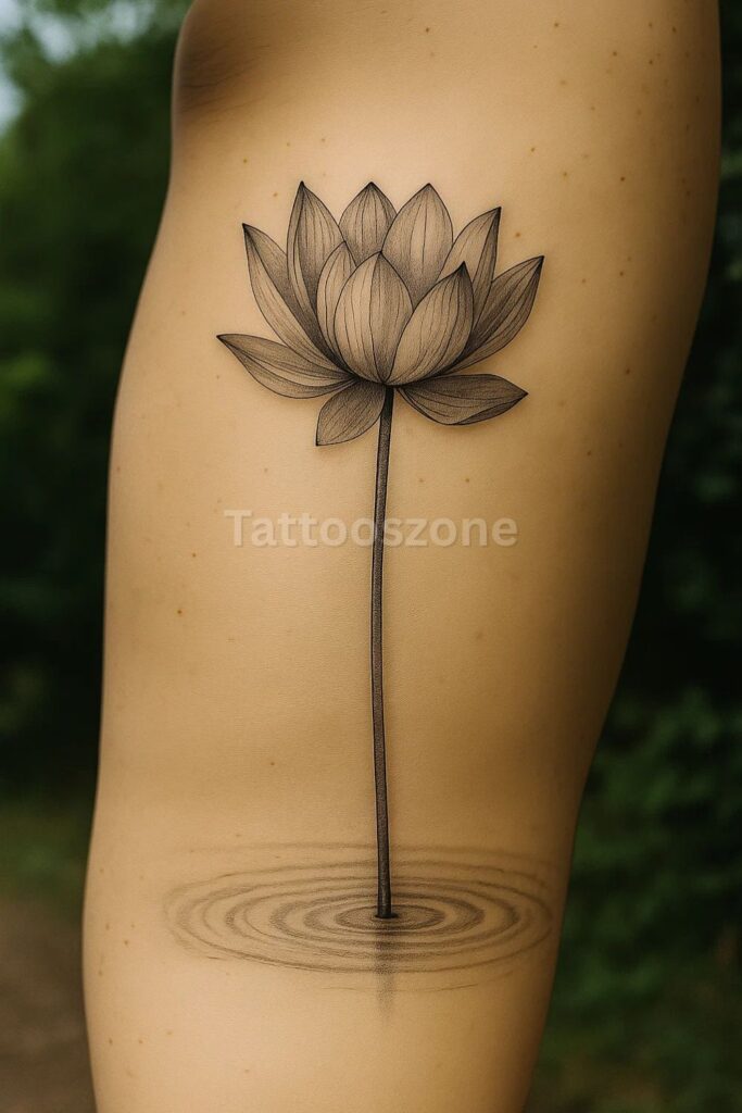 water element lotus tattoo