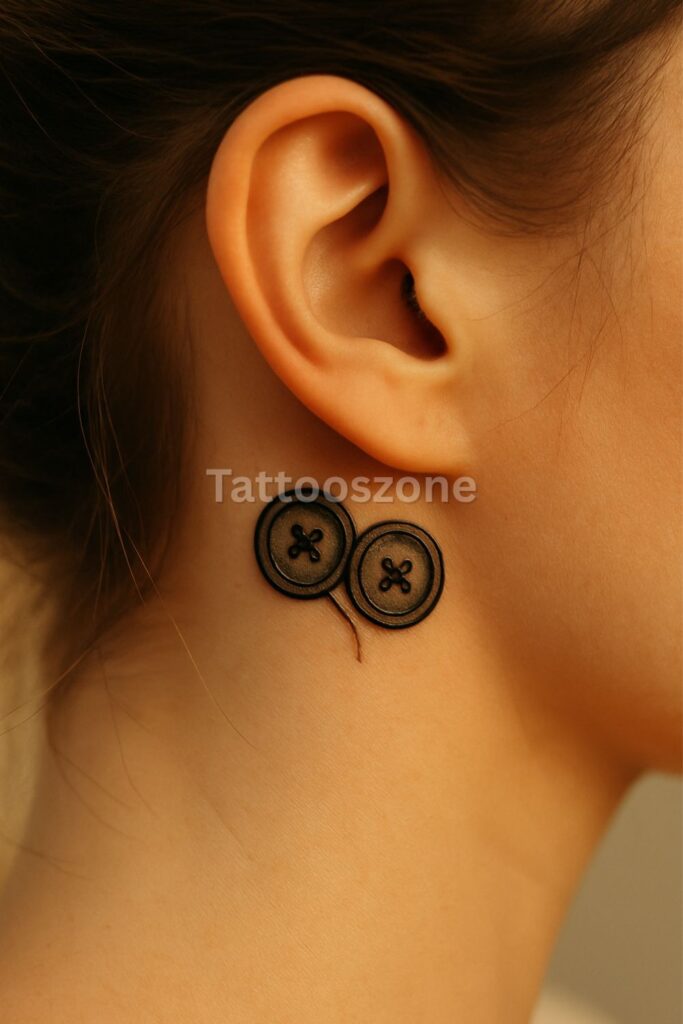 Coraline’s Button Eyes Tattoo
