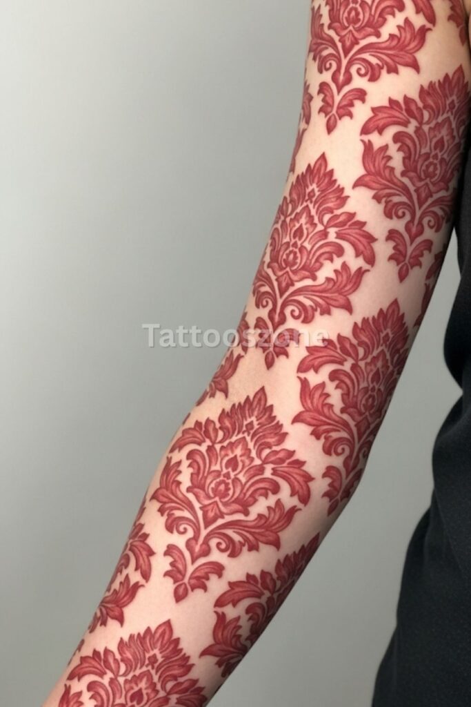 Damask Wallpaper-Inspired Sleeve