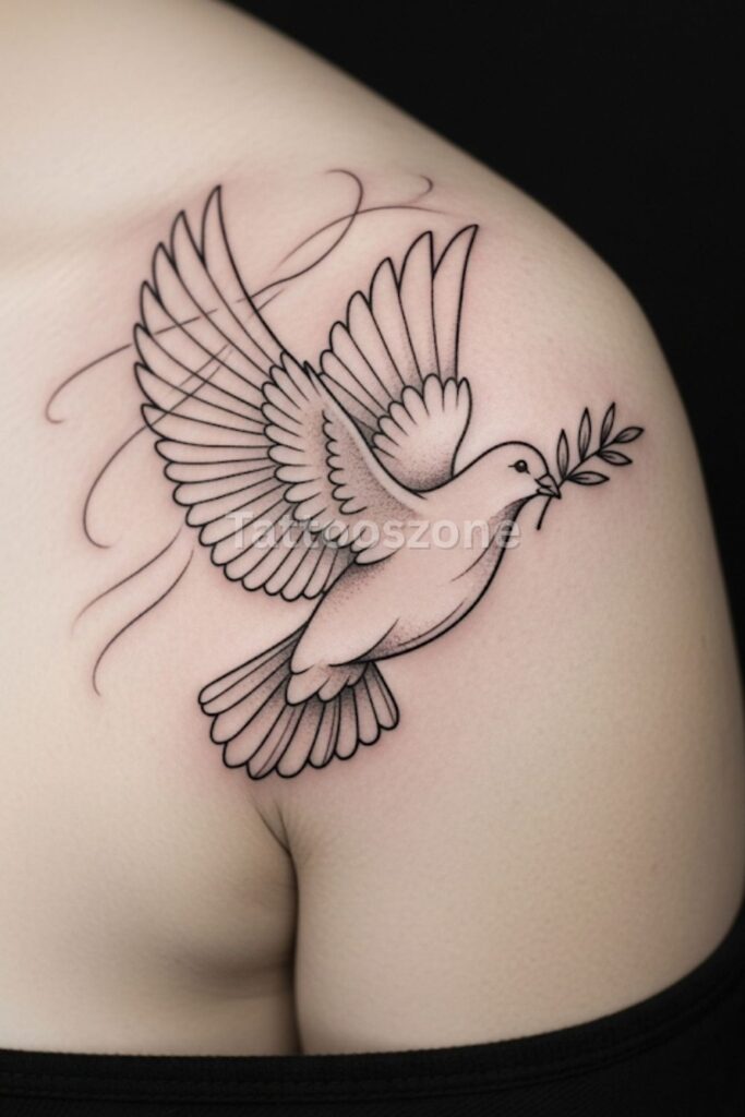 Dove in Flight