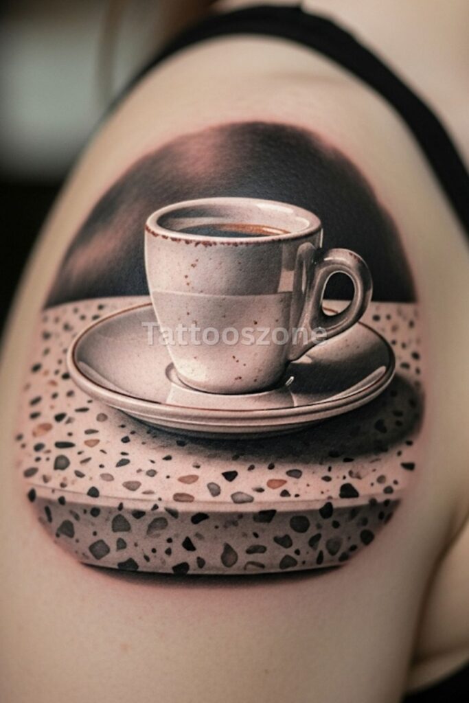 Espresso Cup on a Marble Table