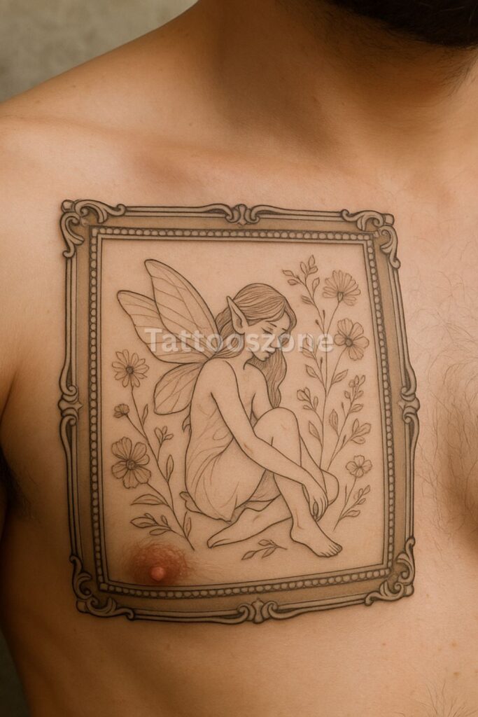 Faerie Among Pressed Florals