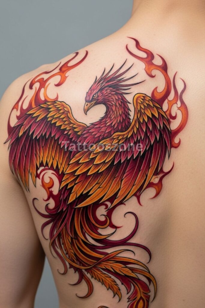 Full-Back or Chest Phoenix Piece
