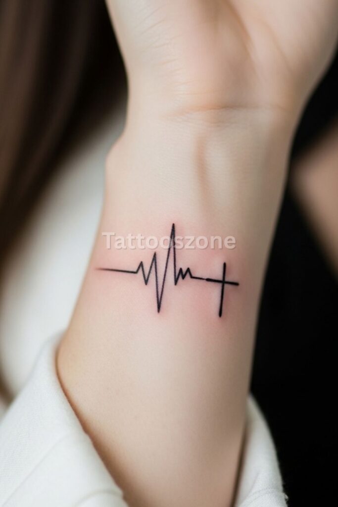 Heartbeat with Cross Accent