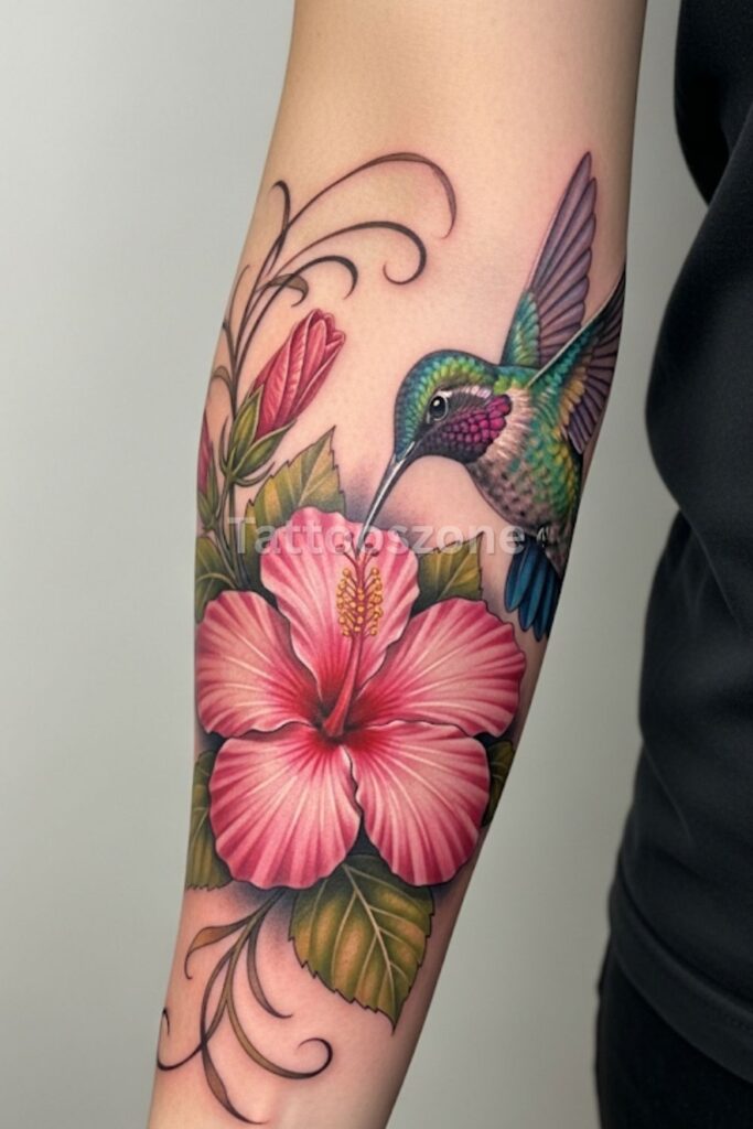 Hummingbird and Flower Combo