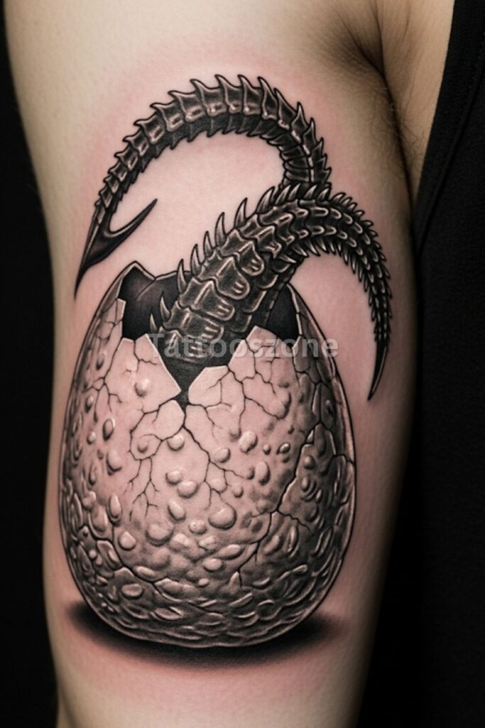 Inner Bicep Alien Egg Breaking Open
