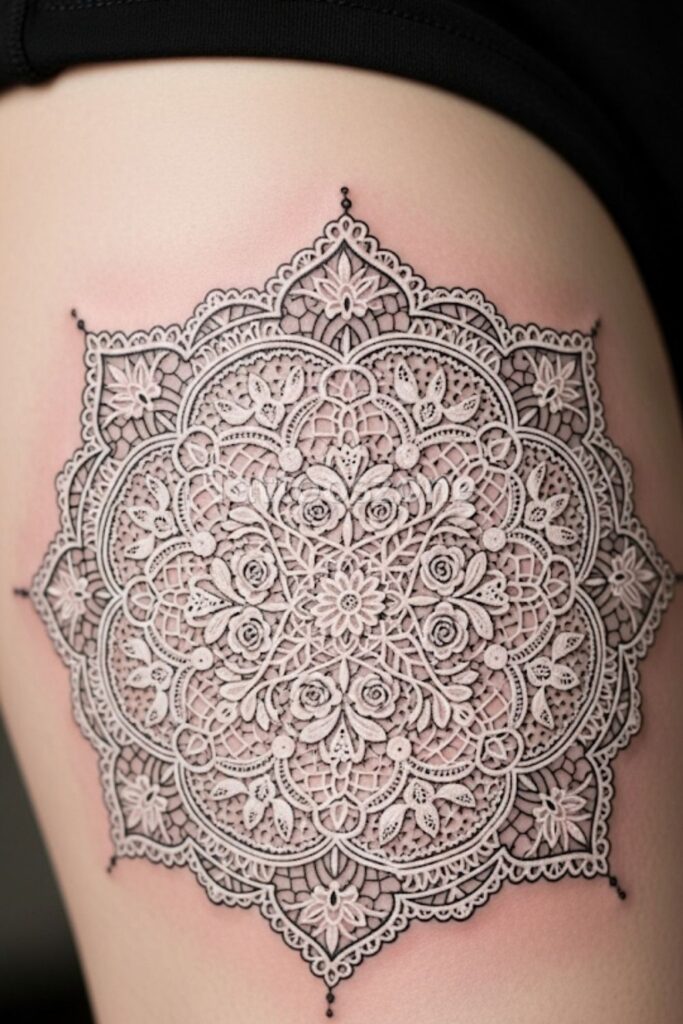 Italian Lace Detail tattoo