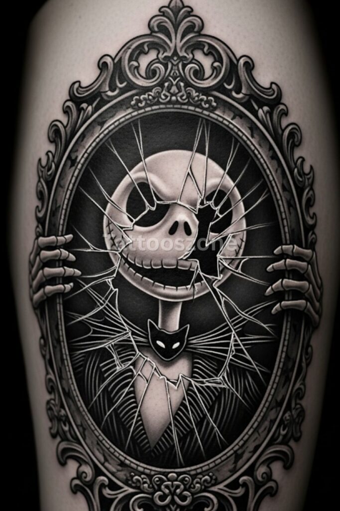 Jack Inside a Gothic Frame Mirror