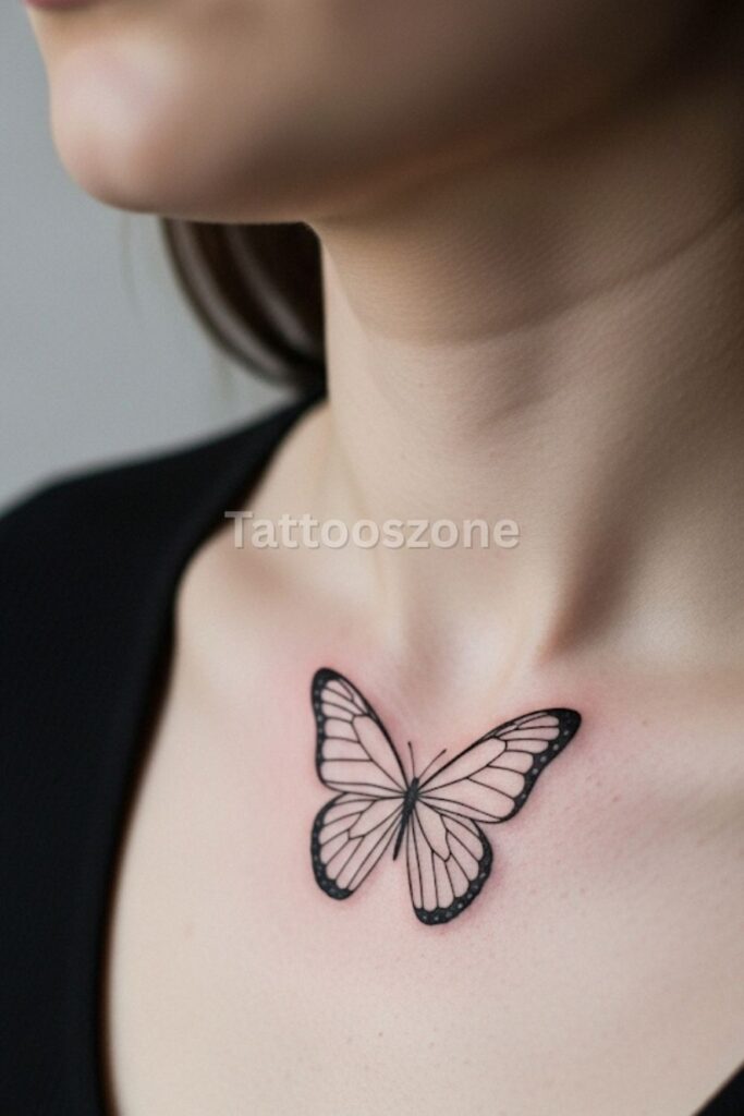 Minimalist Butterfly Tattoo
