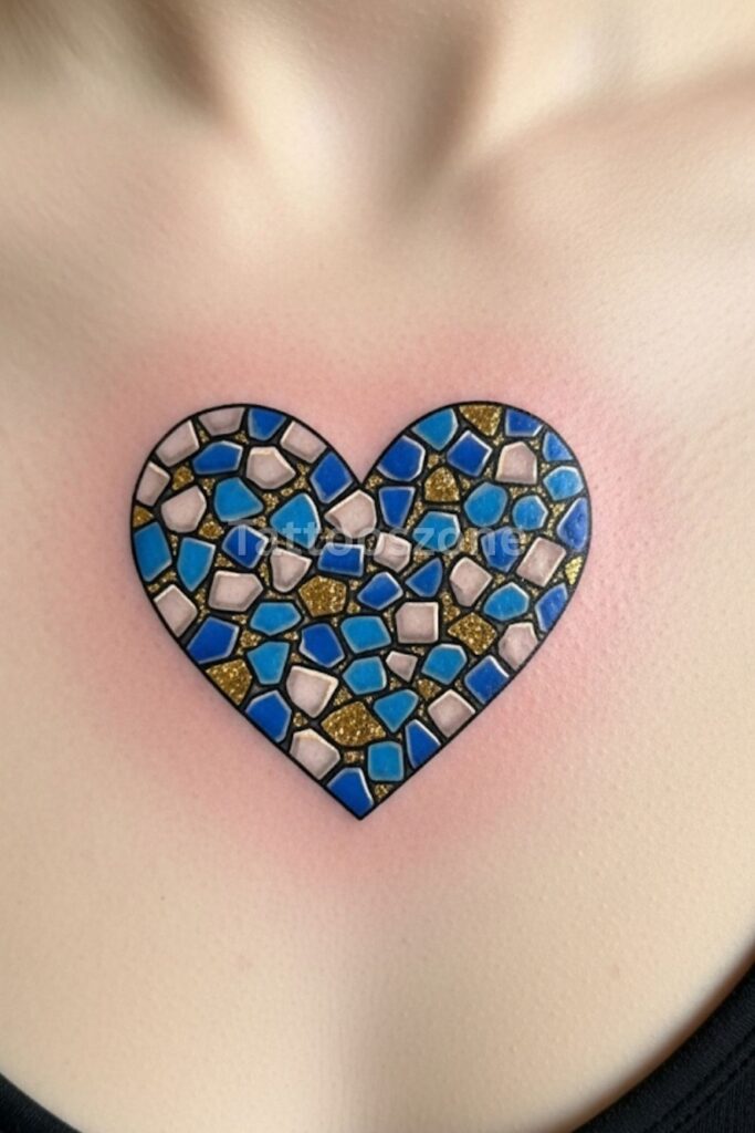 Mosaic Heart tattoo