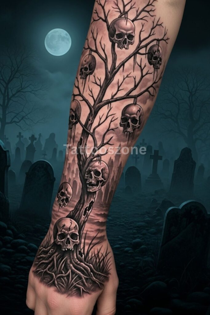 Poison Tree with Skulls