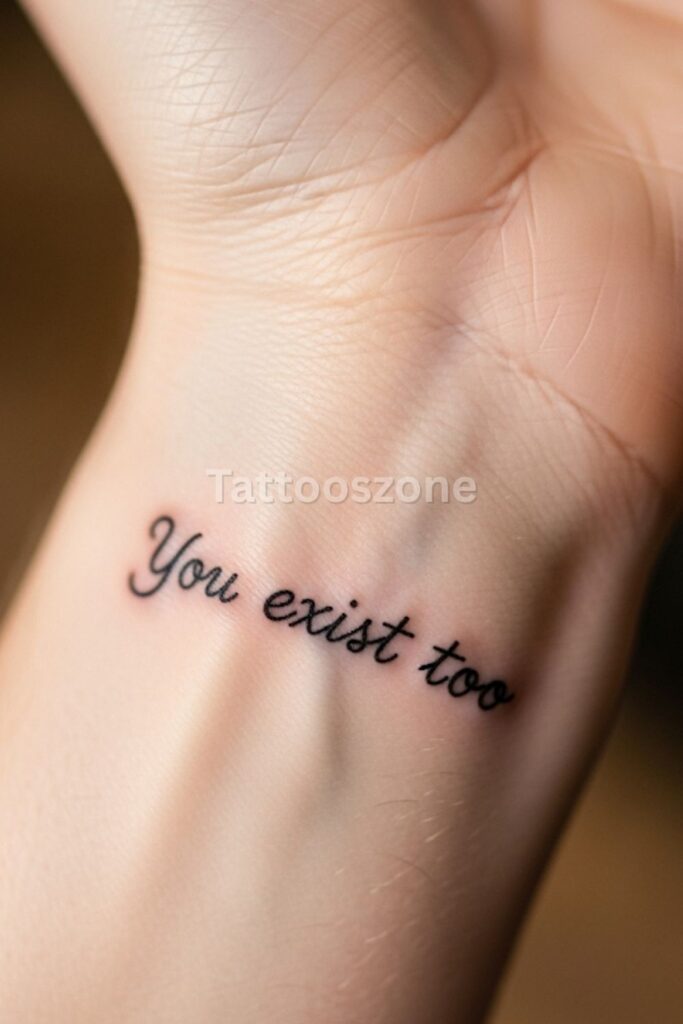 Sonder Phrase Tattoo