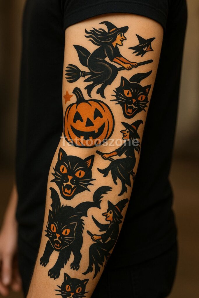 Vintage Halloween Decor Sleeve