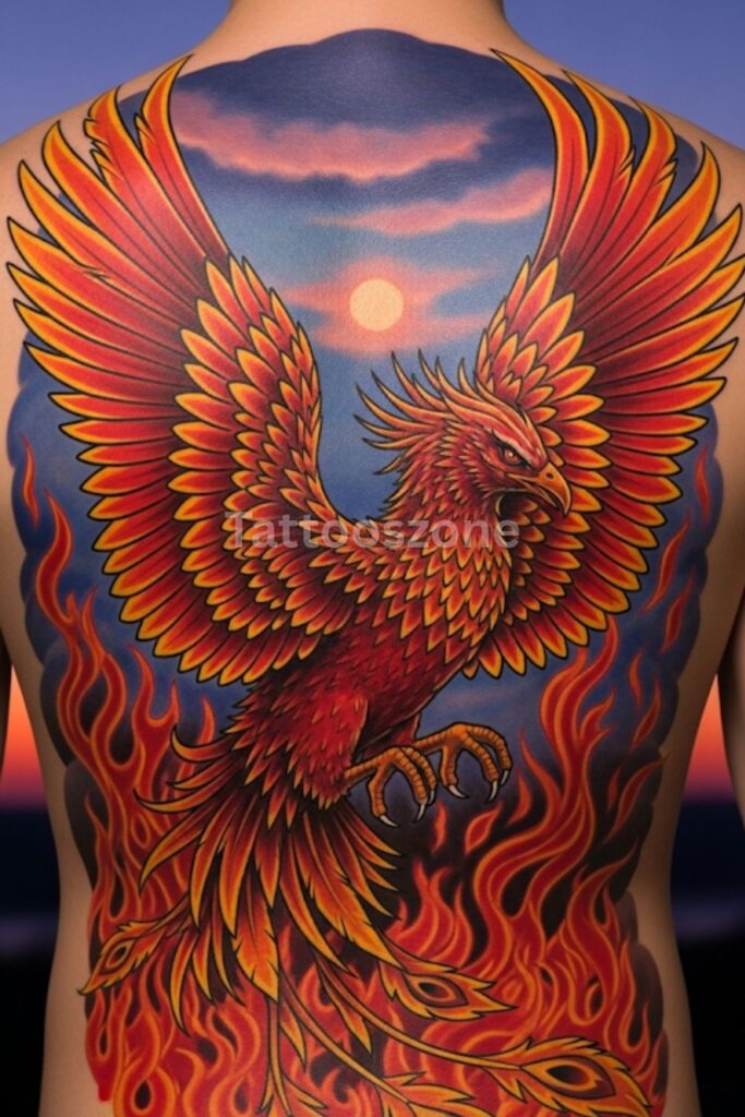 majestic phoenix tattoo