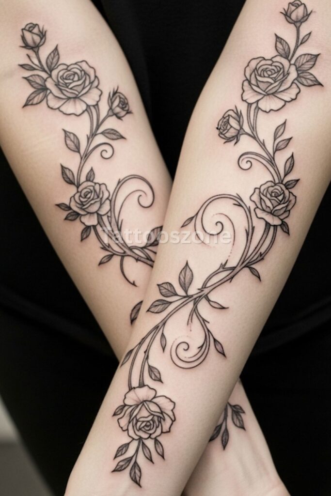 Interlocking Floral Vines