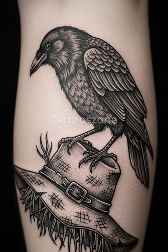 Scarecrow and Crow Duo